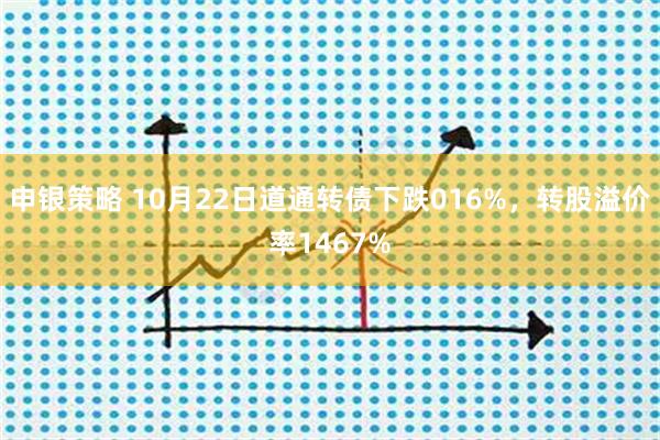申银策略 10月22日道通转债下跌016%，转股溢价率1467%
